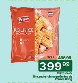 Smrznute rolnice pečenica sir Frikom , 800g