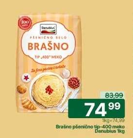 Brašno pšenično tip-400 meko Danubius 1kg