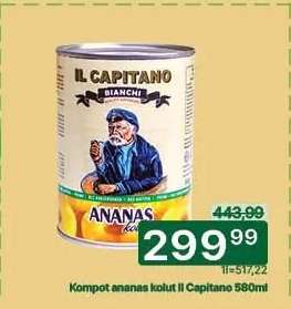 Kompot ananas kolut Il Capitano 580ml