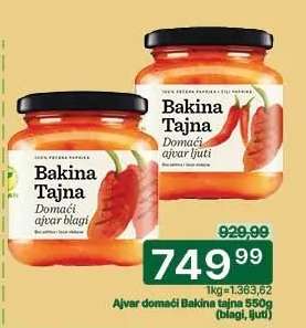Ajvar domaći Bakina tajna 550g (blagi, ljuti)