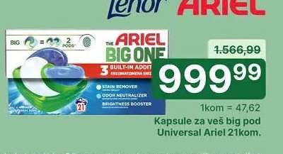 Kapsule za veš big pod Universal Ariel 21kom.
