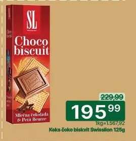 Keks čoko biskvit swisslion 125g