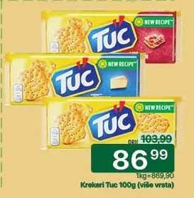 Krekeri Tuc 100g (više vrsta)