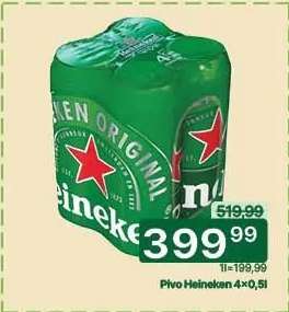 Pivo Heineken 4x0,5l