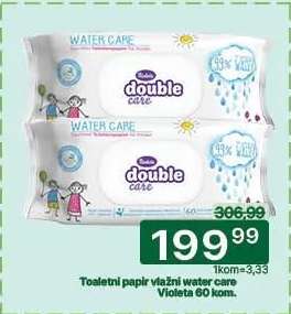 Toaletni papir vlažni water care Violeta 60 kom.