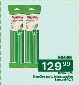 Slamčice party biorazgradive Samurai 40/1