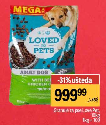 Granule za pse Love Pet