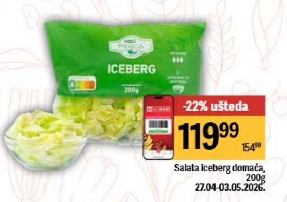 Salata iceberg domaća 200g