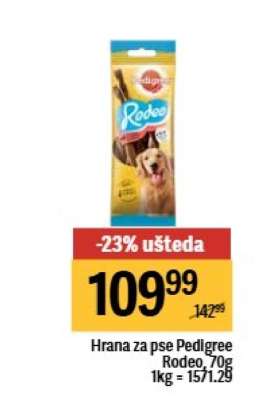 Hrana za pse Pedigree Rodeo 70g