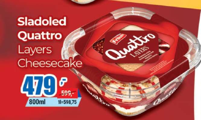 Sladoled Quattro Layers Cheesecake