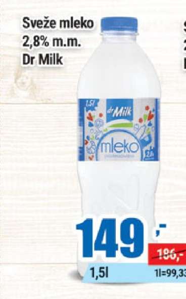 SVEŽE MLEKO 2.8 % m.m. dr Milk