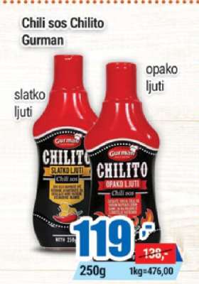 Chili sos Chilito Gurman