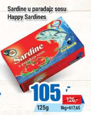 Sardine u paradajz sosu Happy Sardines