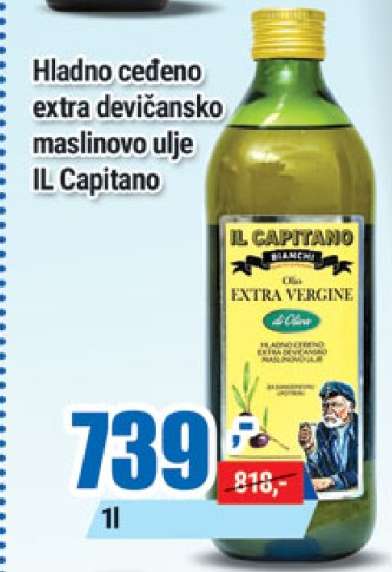 Hladno cedeno extra devičansko maslinovo ulje IL Capitano