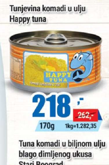 Tunjevina komadi u ulju Happy tuna