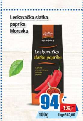 Leskovačka slatka paprika Moravka