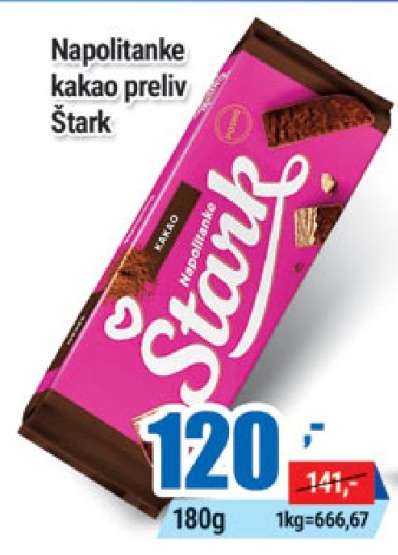 Napolitanke kakao preliv Štark