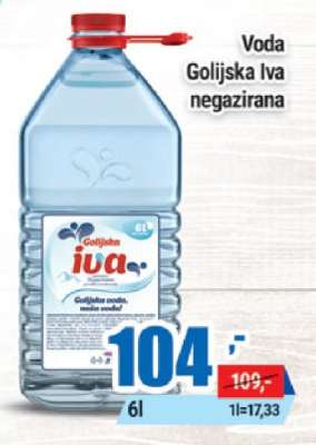 Voda Golijska Iva negazirana