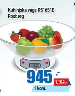 Kuhinjska vaga R51651B Rosberg