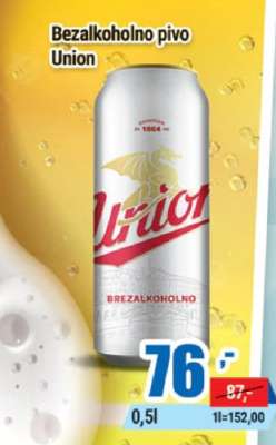 Brezalkoholno pivo Union