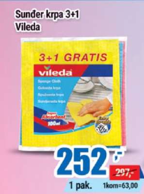 Sunder krpa 3+1 Vileda