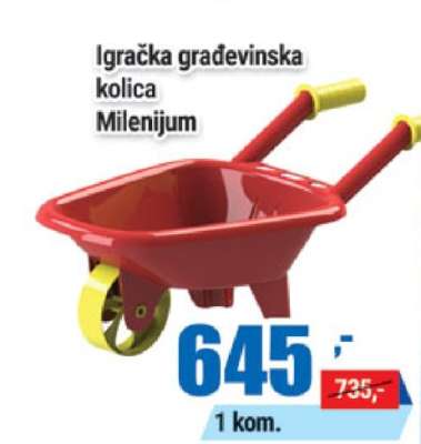 Igračka građevinska kolica Milenijum