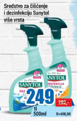 Sredstvo za čišćenje i dezinfekciju Sanytol