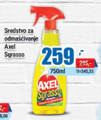 Sredstvo za odmašćivanje Axel Sgrasso