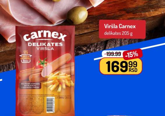 Viršla Carnex delikates 205 g
