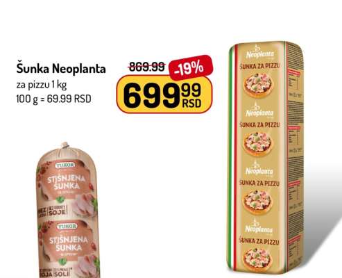 Šunka Neoplanta za pizzu 1 kg
