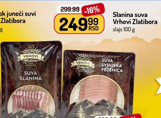 Slanina suva Vrhovi Zlatibora