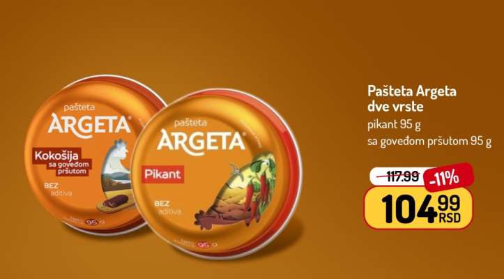 PAŠTETA ARGETA dve vrste