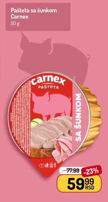 Pašteta sa šunkom Carnex