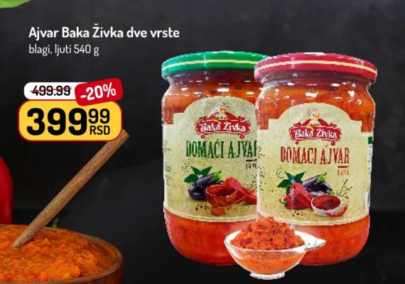 Ajvar Baka Živka dve vrste
