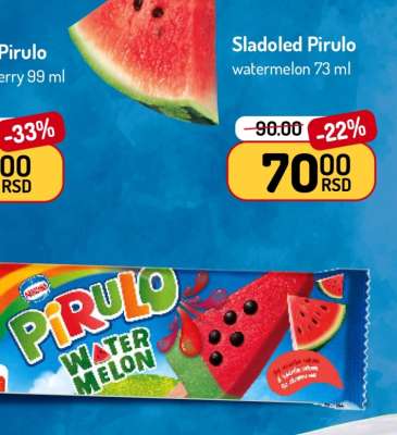 Sladoled Pirulo watermelon 73 ml