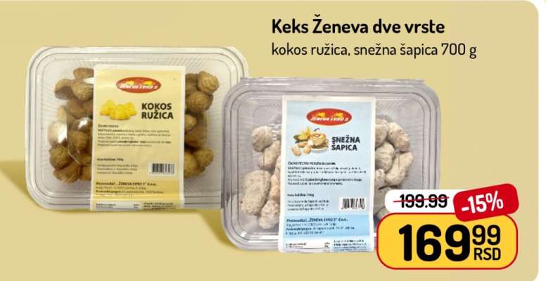 Keks Ženeva dve vrste