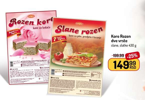 Kore Rozen dve vrste