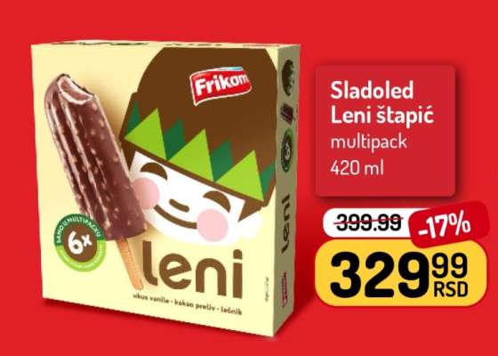 Sladoled Leni štapić multipack