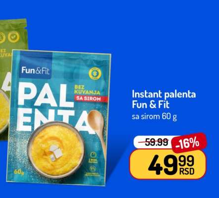 Instant palenta Fun & Fit sa sirom 60 g