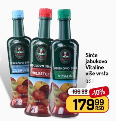 Sirće jabukovo Vitaline više vrsta