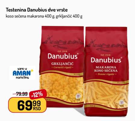 Testenina Danubius dve vrste