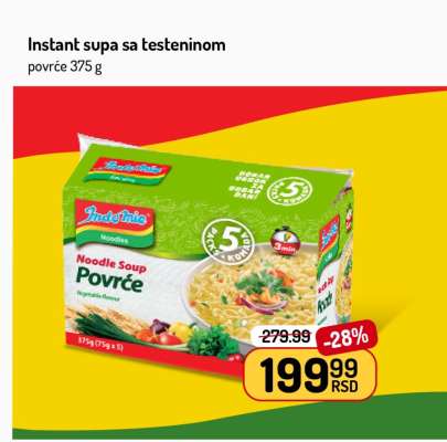 Instant supa sa testeninom