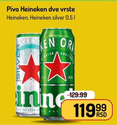 Pivo Heineken dve vrste