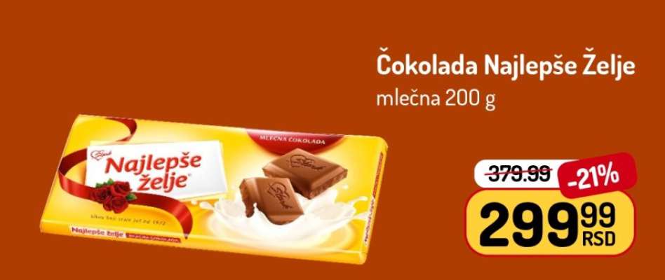 ČOKOLADA NAJLEPŠE ŽELJE