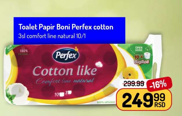 Toalet Papir BONI PERFEX COTTON
