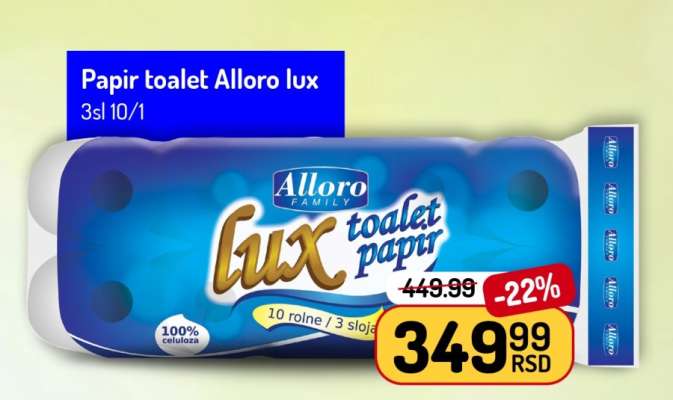 Papir toalet Alloro lux
