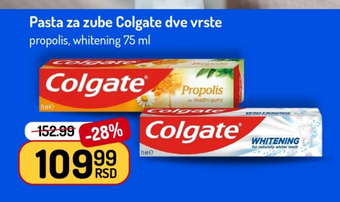 Pasta za zube Colgate dve vrste