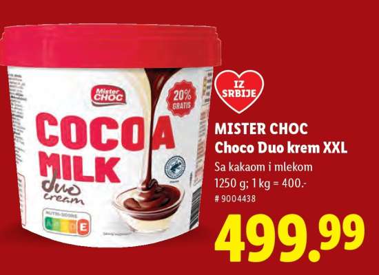 Mister Choc Choco Duo krem XXL