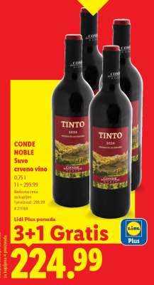 CONDE NOBLE Suvo crveno vino