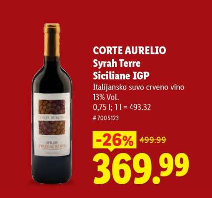 CORTE AURELIO Syrah Terre Siciliane IGP